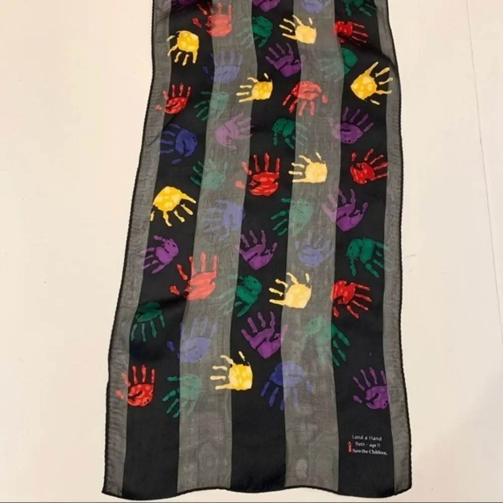 Echo “Save the Children” Silk Scarf With‎ Handprints